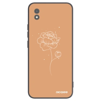 Picasee fekete szilikon tok az alábbi mobiltelefonokra Realme C11 (2021) - Peonies