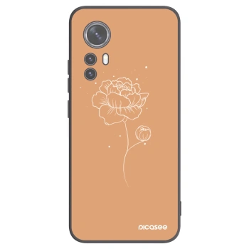 Picasee fekete szilikon tok az alábbi mobiltelefonokra Xiaomi 12 - Peonies