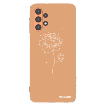 Picasee átlátszó szilikon tok az alábbi mobiltelefonokra Samsung Galaxy A13 4G A135 - Peonies