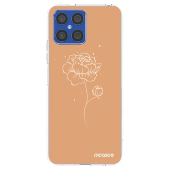 Picasee átlátszó szilikon tok az alábbi mobiltelefonokra Honor X8 4G - Peonies