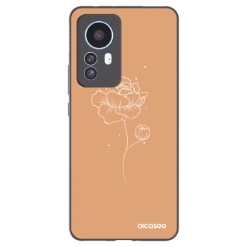 Picasee fekete szilikon tok az alábbi mobiltelefonokra Xiaomi 12T Pro - Peonies