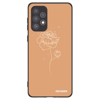Picasee fekete szilikon tok az alábbi mobiltelefonokra Samsung Galaxy A73 5G - Peonies
