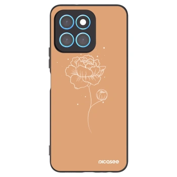 Picasee fekete szilikon tok az alábbi mobiltelefonokra Honor X8 5G - Peonies