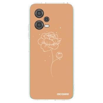 Picasee átlátszó szilikon tok az alábbi mobiltelefonokra Xiaomi Poco X5 - Peonies