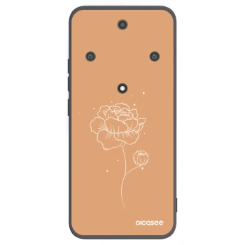 Picasee fekete szilikon tok az alábbi mobiltelefonokra Honor Magic5 Lite 5G - Peonies