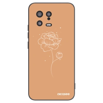 Picasee fekete szilikon tok az alábbi mobiltelefonokra Xiaomi 13 - Peonies