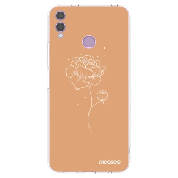 Picasee átlátszó szilikon tok az alábbi mobiltelefonokra Honor 8X - Peonies