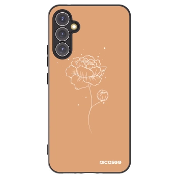 Picasee fekete szilikon tok az alábbi mobiltelefonokra Samsung Galaxy A34 5G A346B - Peonies