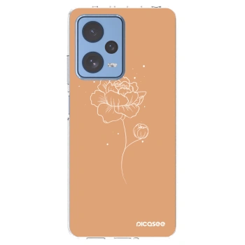 Picasee átlátszó szilikon tok az alábbi mobiltelefonokra Xiaomi Redmi Note 12 Pro 5G - Peonies