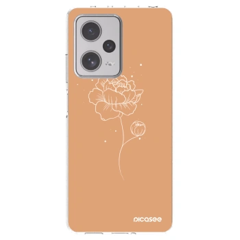 Picasee átlátszó szilikon tok az alábbi mobiltelefonokra Xiaomi Redmi Note 12 Pro+ 5G - Peonies