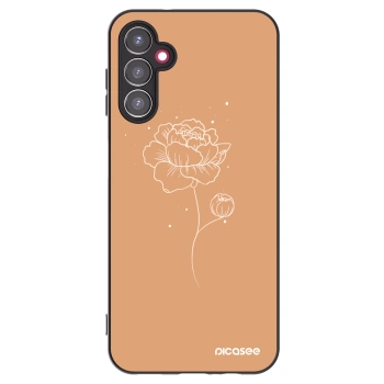 Picasee fekete szilikon tok az alábbi mobiltelefonokra Samsung Galaxy A14 4G A145R - Peonies