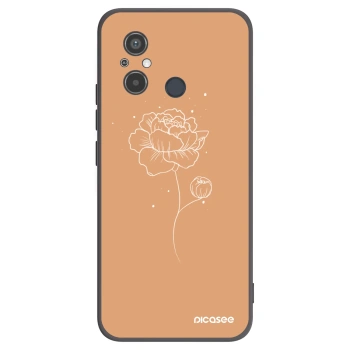 Picasee fekete szilikon tok az alábbi mobiltelefonokra Xiaomi Redmi 12C - Peonies