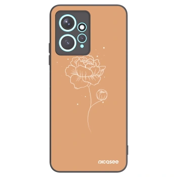 Picasee fekete szilikon tok az alábbi mobiltelefonokra Xiaomi Redmi Note 12 4G - Peonies