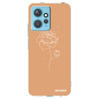 Picasee átlátszó szilikon tok az alábbi mobiltelefonokra Xiaomi Redmi Note 12 4G - Peonies