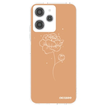 Picasee átlátszó szilikon tok az alábbi mobiltelefonokra Xiaomi Redmi 12 4G - Peonies