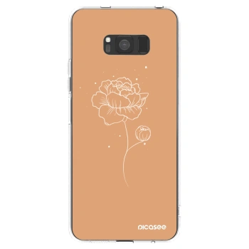 Picasee átlátszó szilikon tok az alábbi mobiltelefonokra Samsung Galaxy S8 G950F - Peonies