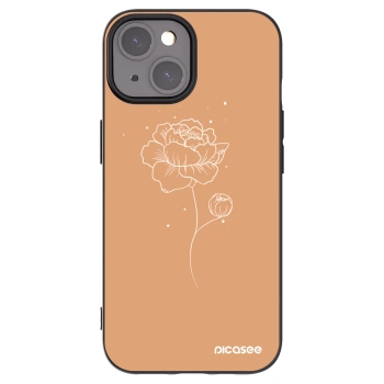 Picasee fekete szilikon tok az alábbi mobiltelefonokra Apple iPhone 15 - Peonies