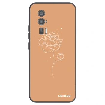 Picasee fekete szilikon tok az alábbi mobiltelefonokra Xiaomi Poco F5 Pro 5G - Peonies