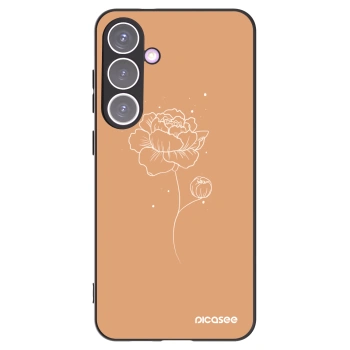 Picasee fekete szilikon tok az alábbi mobiltelefonokra Samsung Galaxy S24+ S926B 5G - Peonies