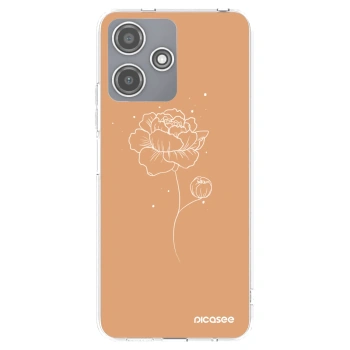 Picasee átlátszó szilikon tok az alábbi mobiltelefonokra Xiaomi Redmi 12 5G - Peonies