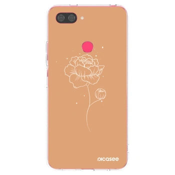 Picasee átlátszó szilikon tok az alábbi mobiltelefonokra Xiaomi Mi 8 Lite - Peonies