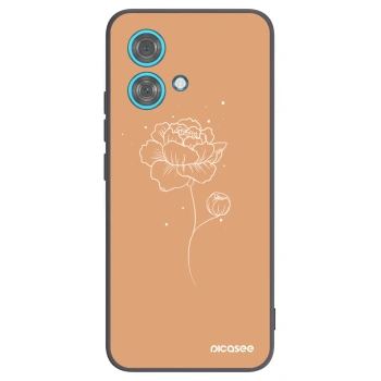 Picasee fekete szilikon tok az alábbi mobiltelefonokra Motorola Edge 40 Neo - Peonies