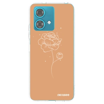 Picasee átlátszó szilikon tok az alábbi mobiltelefonokra Motorola Edge 40 Neo - Peonies