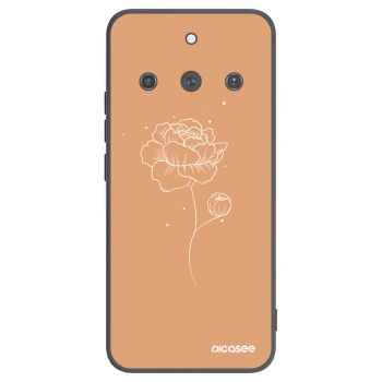 Picasee fekete szilikon tok az alábbi mobiltelefonokra Realme 11 Pro+ - Peonies