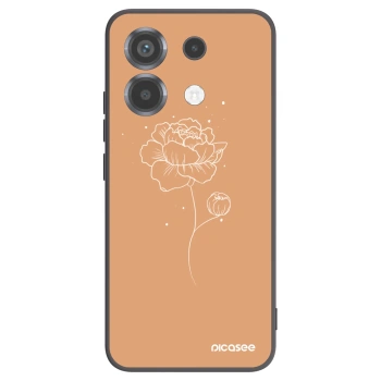 Picasee fekete szilikon tok az alábbi mobiltelefonokra Xiaomi Poco X6 - Peonies