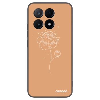 Picasee fekete szilikon tok az alábbi mobiltelefonokra Xiaomi Poco X6 Pro - Peonies