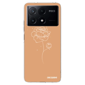 Picasee átlátszó szilikon tok az alábbi mobiltelefonokra Xiaomi Poco X6 Pro - Peonies