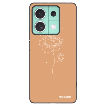 Picasee fekete szilikon tok az alábbi mobiltelefonokra Xiaomi Redmi Note 13 5G - Peonies