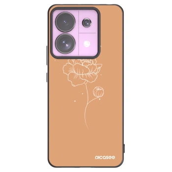 Picasee fekete szilikon tok az alábbi mobiltelefonokra Xiaomi Redmi Note 13 Pro 5G - Peonies