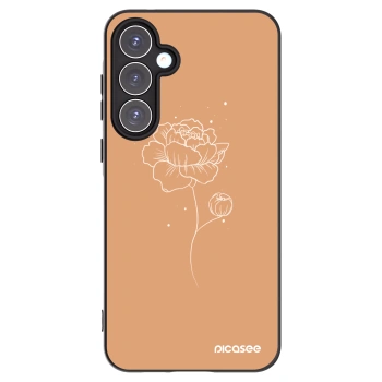 Picasee fekete szilikon tok az alábbi mobiltelefonokra Samsung Galaxy A55 5G A556B - Peonies