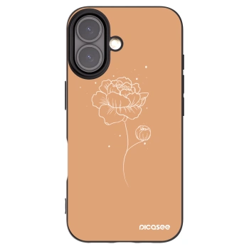 Picasee fekete szilikon tok az alábbi mobiltelefonokra Apple iPhone 16 - Peonies