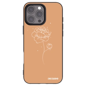 Picasee fekete szilikon tok az alábbi mobiltelefonokra Apple iPhone 16 Pro Max - Peonies