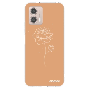 Picasee átlátszó szilikon tok az alábbi mobiltelefonokra Motorola Moto G53 5G - Peonies