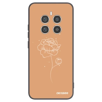Picasee fekete szilikon tok az alábbi mobiltelefonokra Realme 12 Pro 5G - Peonies