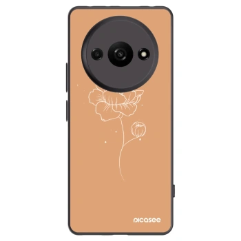 Picasee fekete szilikon tok az alábbi mobiltelefonokra Xiaomi Redmi A3 - Peonies