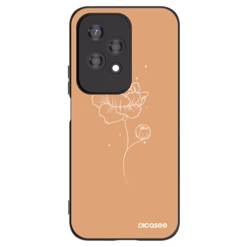Picasee fekete szilikon tok az alábbi mobiltelefonokra Honor 200 Lite - Peonies