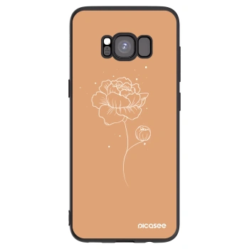 Picasee fekete szilikon tok az alábbi mobiltelefonokra Samsung Galaxy S8 G950F - Peonies