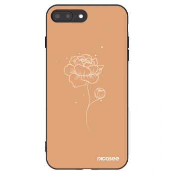 Picasee fekete szilikon tok az alábbi mobiltelefonokra Apple iPhone 7 Plus - Peonies