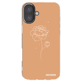 Picasee átlátszó szilikon tok az alábbi mobiltelefonokra Apple iPhone 16 Plus - Peonies