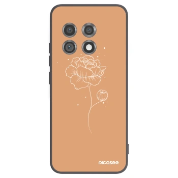 Picasee fekete szilikon tok az alábbi mobiltelefonokra OnePlus 11 5G - Peonies