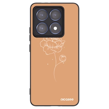 Picasee fekete szilikon tok az alábbi mobiltelefonokra Xiaomi 14T Pro - Peonies
