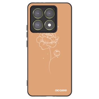 Picasee fekete szilikon tok az alábbi mobiltelefonokra Xiaomi 14T - Peonies