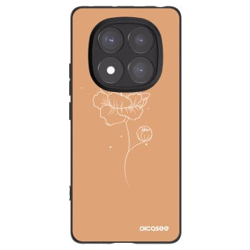 Picasee fekete szilikon tok az alábbi mobiltelefonokra Xiaomi Redmi Note 14 Pro 5G - Peonies