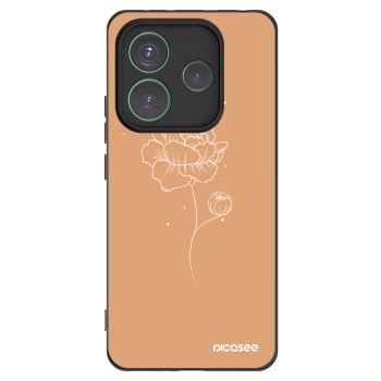 Picasee fekete szilikon tok az alábbi mobiltelefonokra Xiaomi Redmi Note 14 5G - Peonies