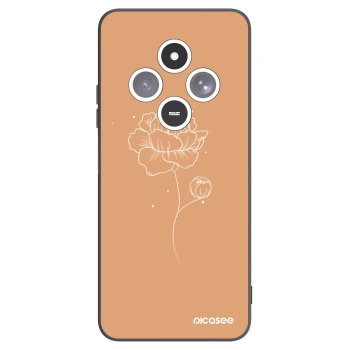 Picasee fekete szilikon tok az alábbi mobiltelefonokra Xiaomi Redmi 14C - Peonies