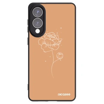 Picasee fekete szilikon tok az alábbi mobiltelefonokra Samsung Galaxy S25 Edge 5G - Peonies